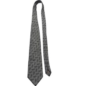 City of London By Ferrell Reed Geometric Gray/Silver Men's Silk Necktie